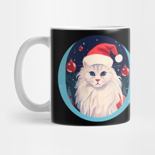 Turkish Angora Cat Xmas, Love Cats Mug